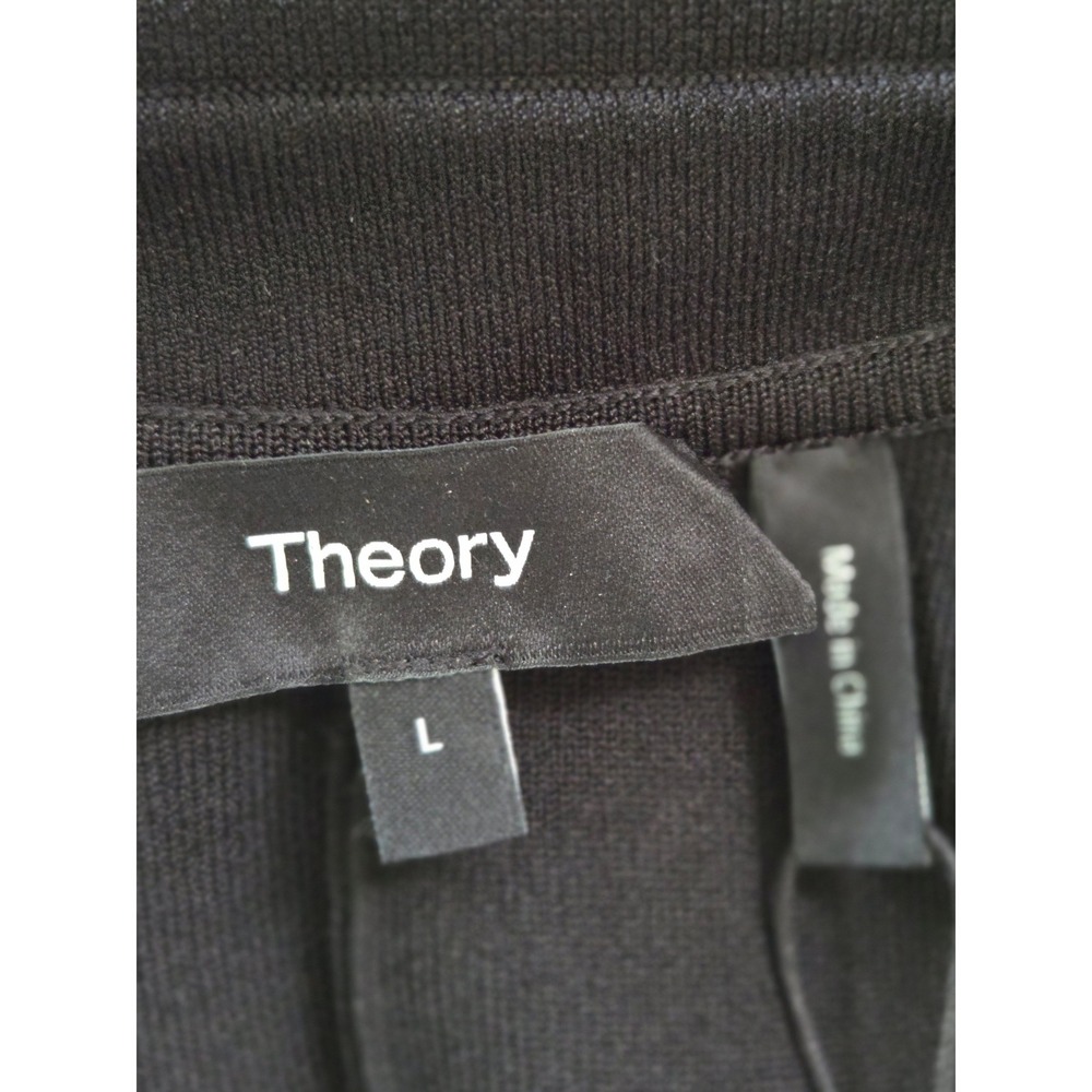 Theory Relaxed Blazer Compact Crepe Womens L Black NWT $695 P1116702 - Picture 6 of 10